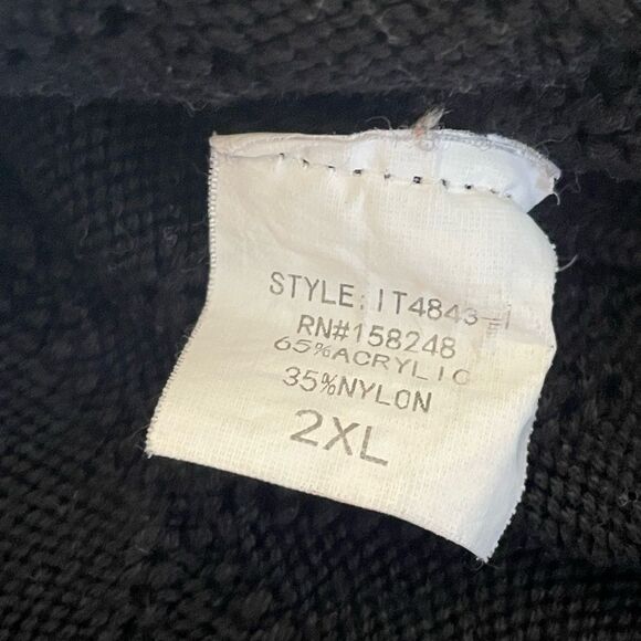 Knit sweater like tank top v-neck Size 2XL Women’s black knit blouse - Picture 6 of 6